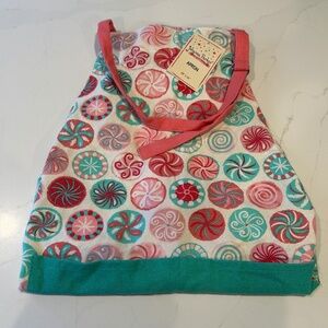 Johanna Parker Pink Mint Candy Wheel Apron NWT
